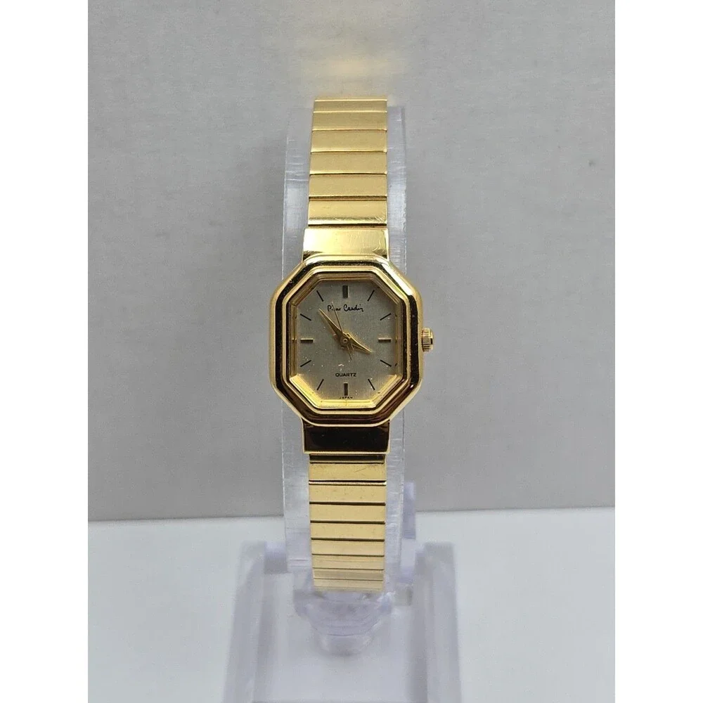 Pierre Cardin Vintage Womens Gold Tone Octagon Dress Watch Dainty New Battery